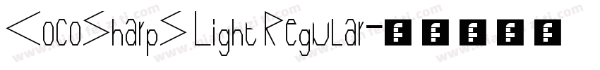 CocoSharpS Light Regular字体转换